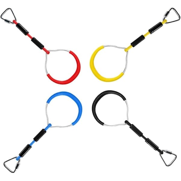 Färgglada Ninja Gymnastikringar för Barn - Utomhus Lekset & Lekplatsutrustning, Gungsågsringar, Aporingar