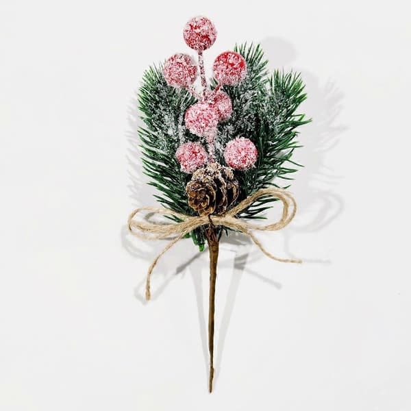 Nye Ankomster Julebukett Juleblomster Julegaver Kongler Simulerte Bær Julepynt (4 stk)