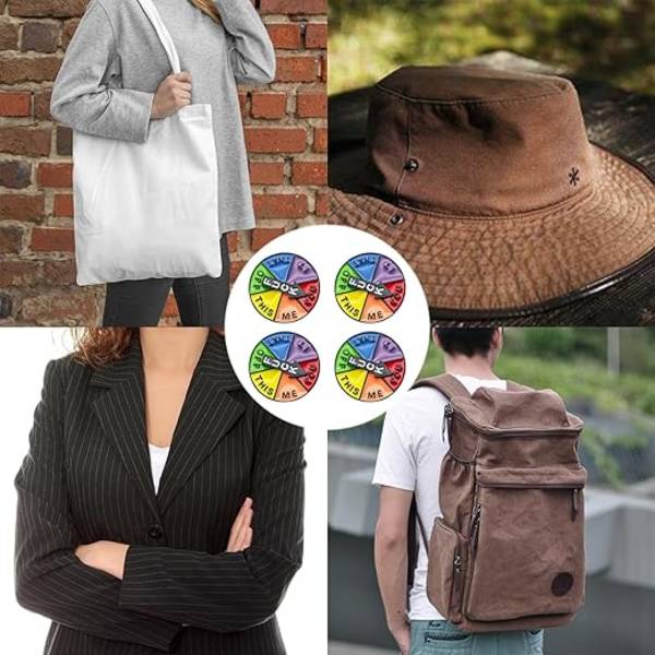 4 Farverige Pladespiller Pin Badges Roterende Emallje Broscher Lykkehjul Badges Søde Emallje Pins Badges Sjov Emallje Badge Badges Jakke Badge Tasker Brosche