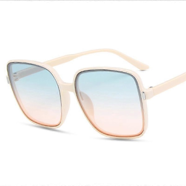 Muotisuunnittelijan neliönmuotoiset aurinkolasit naisille, retro vintage gradientti aurinkolasit naisille, kirkas linssi, musta valkoinen Oculos De Sol Blue Pink other