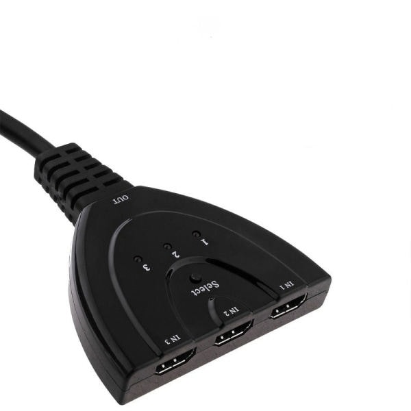 HDMI-switch, 3-vägs Svart