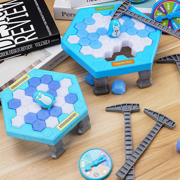 Pelasta Pingviini Jäällä -peli, Pingviini Ansa Jäämurtaja Aktivoi Jäämurron Perhejuhlat Lapset Puzzle Pöytä Iske Lohko