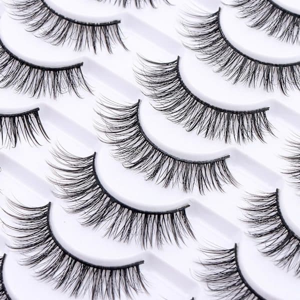 Løsvipper 20 par, 14 mm 3D Fluffy Cruel Lashes, Naturlig Cat Eye-look for hverdags og spesielle anledninger Stil 20-059 Style 20-059