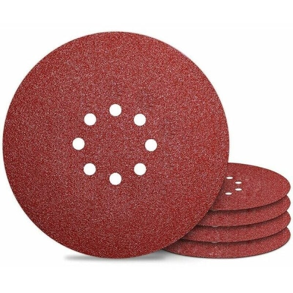 Sandpapir 225 mm Sandpapir 8 Huller Korn 40 til Vægsliber Sandpapir 50 STK