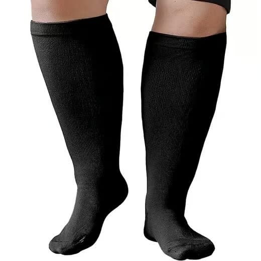 Kompressiosukat, tukipolvisukat black XXL