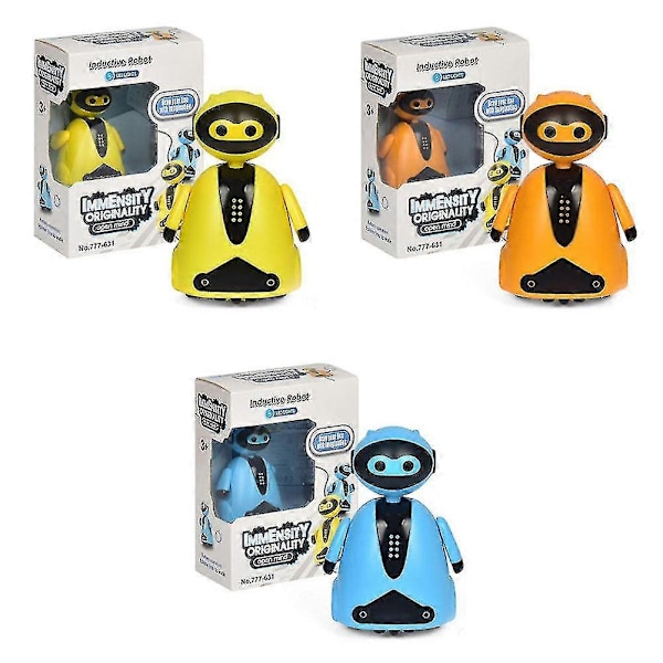 Magisk Penna Leksak Induktiv Robot Modell Barn Present - Följ Valfri Ritad Linje blue