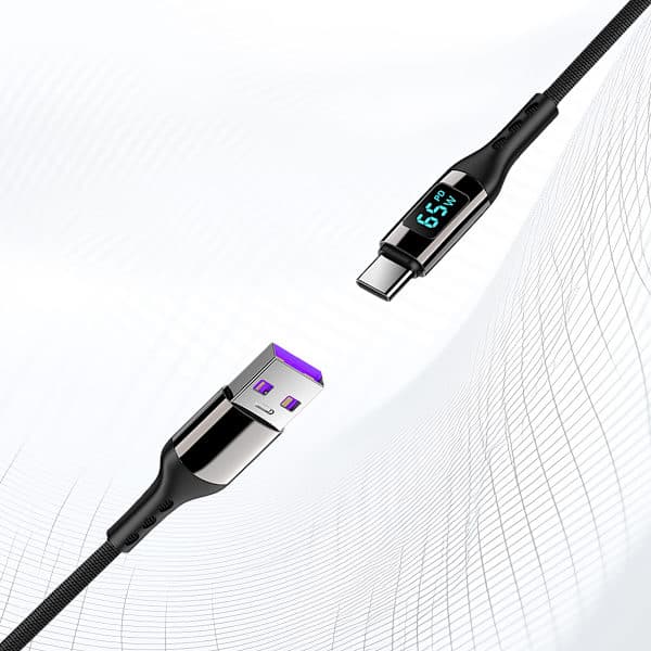 USB-C PD hurtigladekabel 100 W Svart 2 m Svart 2 m 2 m