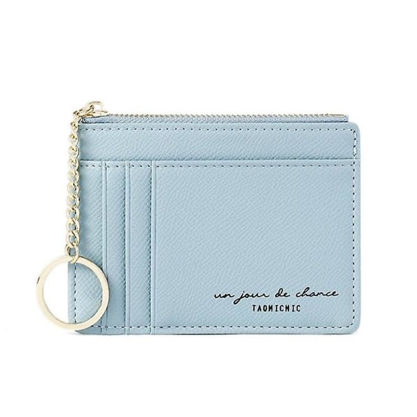 Mini nøkkelring liten lommebok blå blue