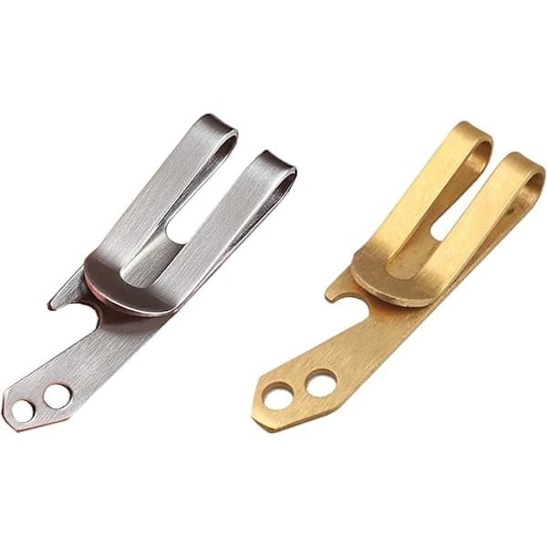 2 stk. pengeseddelklyper i rustfritt stål, multifunksjonell pengeseddelklype, for lommebok, visittkort, vekslepenger, forretningsreise