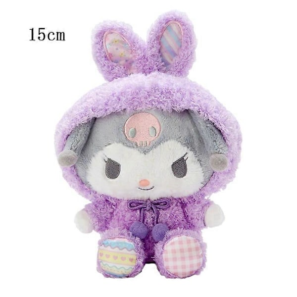 10-15cm Sanrio Plysch Gosedjur Tecknad Anime Figur Kuromi My Melody Cinnamoroll Söta Dockor Baby Födelsedagspresenter Kawaii Dekor Kuromi 15cm CHINA