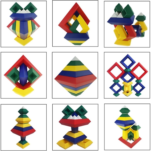 Pyramide Stakkeleker Byggeklosser 3D Puslespill Hjernepuslespill For Barn Og Voksne | Kreative Utdanningsleker For Småbarn, Leketøy For Gutter På 3 År