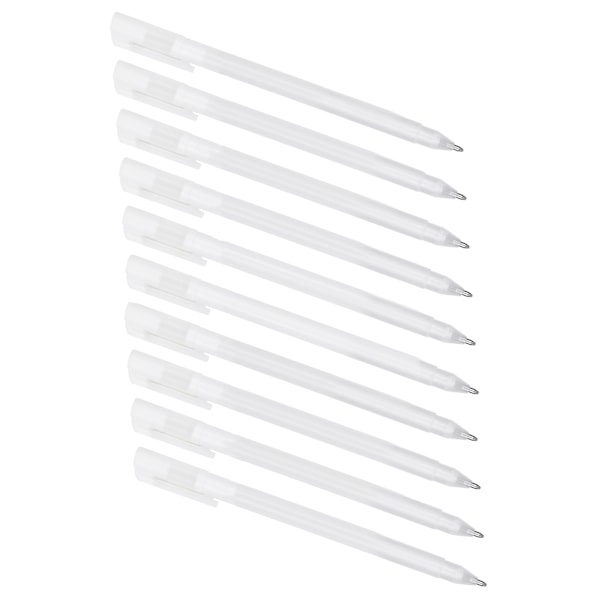 10 st vita markeringspennor DIY markeringspenna svart kartongpapper konstmaterial