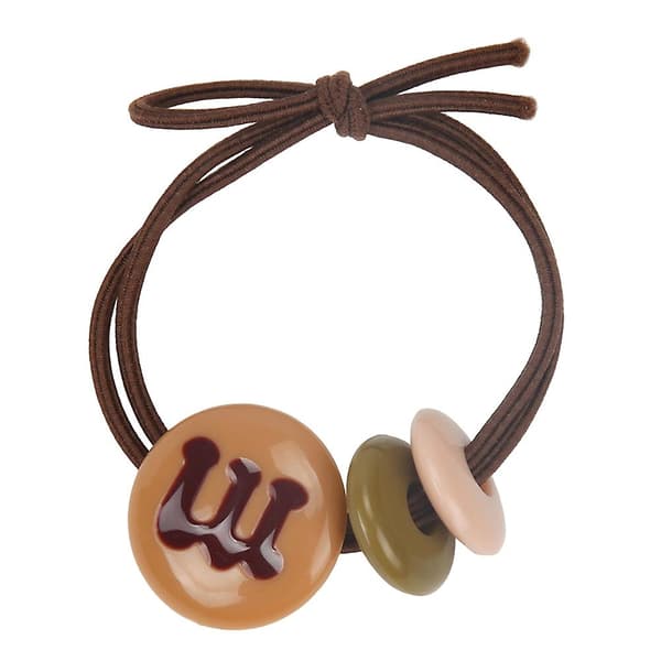 Flicka Bokstaven M Design Trendigt Hårband Elastiskt Hårrep Scrunchies Håraccessoarer Brown