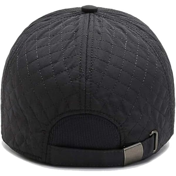 Grå vinter baseballcaps med øreklaffer, herre caps med øreklaffer