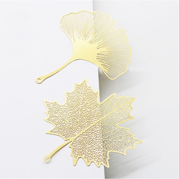 pcs Leaf bookmark Metal bookmarks Leaf bookmark Leaf bookmark M