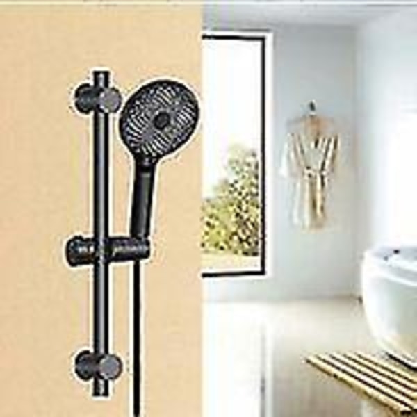 Duschhållare, universal svart duschhuvudshållare för 18-25 mm duschstång Solid Abs Förtjockad och uppgraderad version Duschhuvudshållare, mattsvart