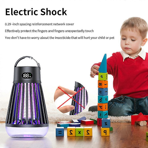 Zappify 2.0 Myggfelle USB Ladbar Bærbar Zapper 2024 Ny Black