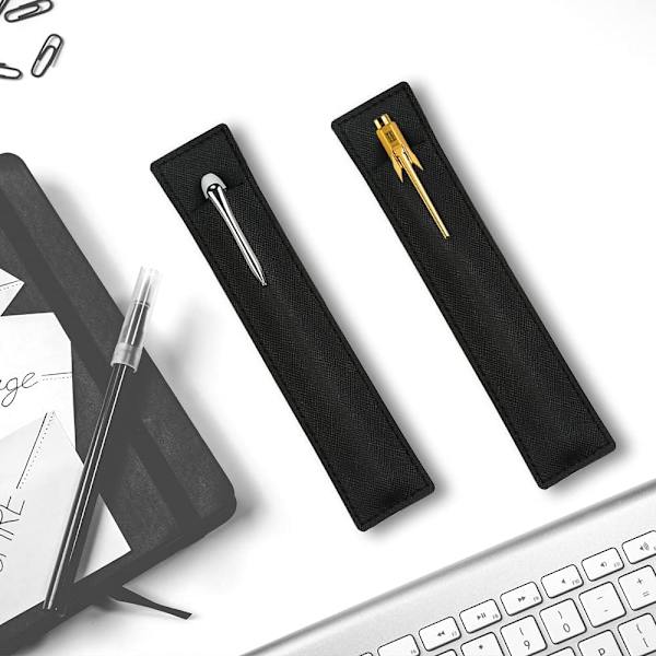 Læder pennepose etui, enkelt fyldepenneholder etui, blød pennebeskyttende cover organizer til kuglepenne, blyanter
