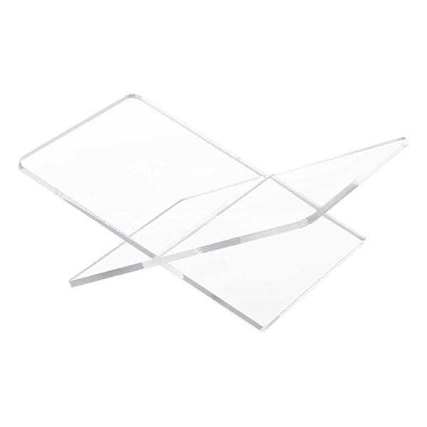 2-pack Akryl Bokstöd X-format Design Klar Stil Tjockare Läsning Bokhylla Bokdisplay Stativ Transparent S