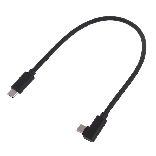 1-pak 100W USB-C til USB-C kabel Type C til Type C opladningsledning 15cm/30cm Elbow 30cm