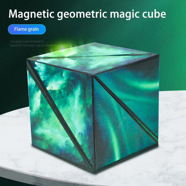 3d magnetisk kube puslespill Allsidig kube Tredimensjonal deformasjon Romlig forest green