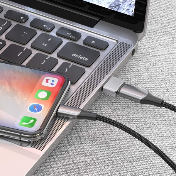 USB-C-sovitin 3-pakkaus, USB-A-uros naaras - USB-C-uros naaras -laturikaapelimuunnin Apple iWatch 8 7 SE:lle, MacBookille, iPhone 12 13 14 15 Max Plus Prolle, Airpodeille silver