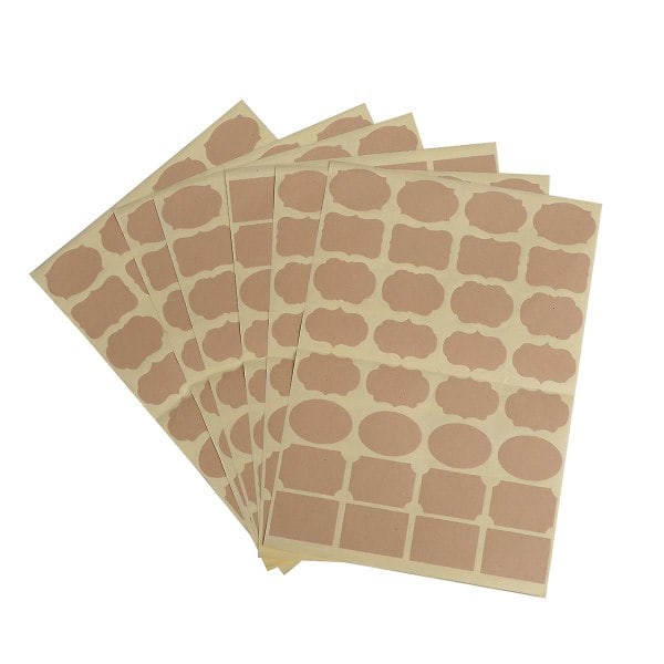 6 stk. Kraftpapir Tegneserie Kreativ Skrive Sticker Dekaler Etiketter Slikposer Kiksposer Snackposer (Som Billedet Viser)