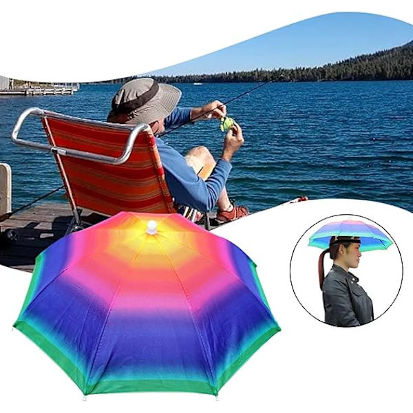 Paraplyhat, Fiskeri Udendørs Paraplyhat, Paraplyhatte Sol Regnhat Til Udendørs Fiskeri Havearbejde Camping Strand, 55cm