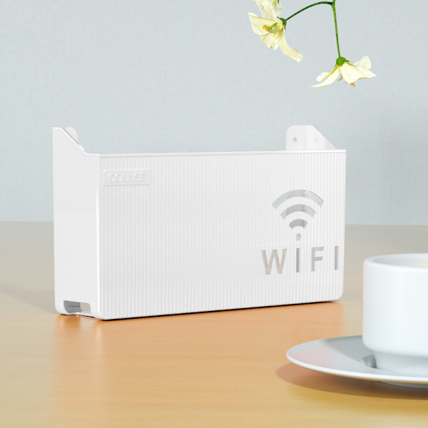 Wifi Ruter Hylle Organizer Veggfeste Dekoderboks