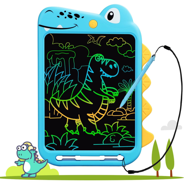 Barnens skrivtavla LCD-handskriftstavla 10 tum dinosauriefärg målar pedagogisk leksak för småbarn