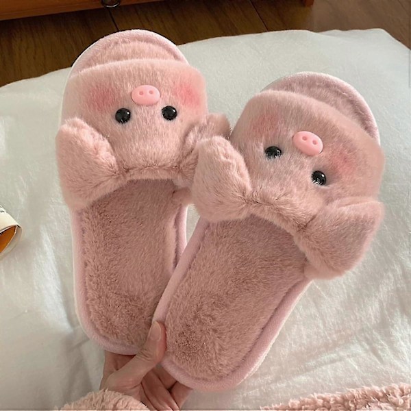 Piirretty kirahvi-puuvillaiset tossut, talviset sisä- ja ulkotossut naisille E 37
