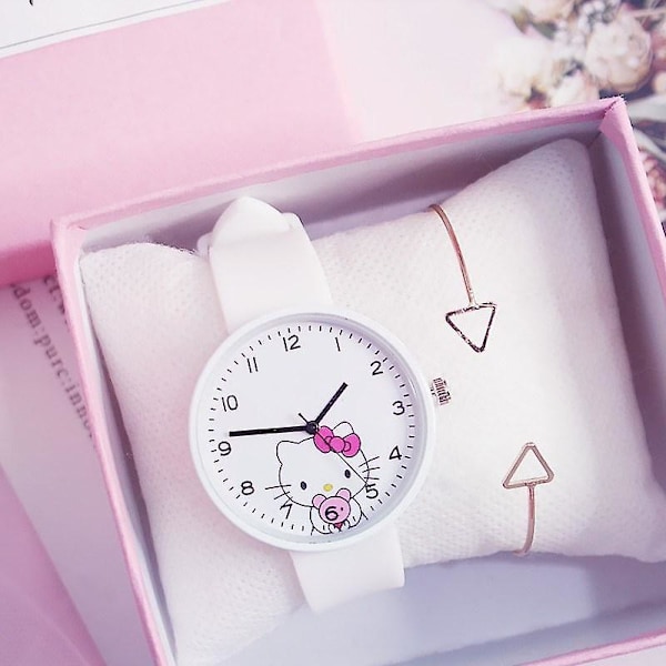 Tecknade Klockor, Barn, Barnklocka, Armbandsur White  No box bracel