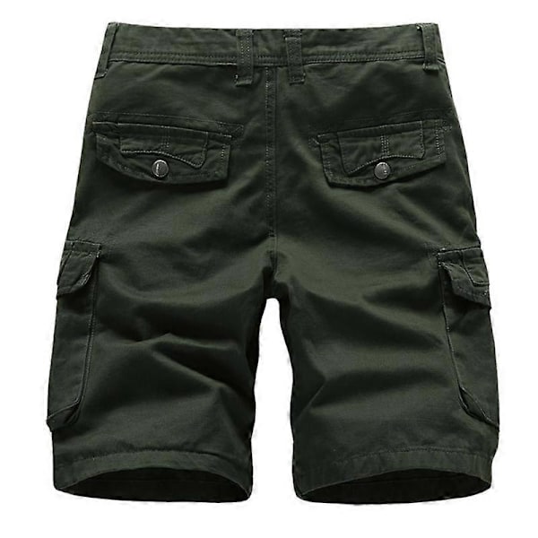 Miesten kesän ulkoilu suorat taktiset shortsit taistelu vetoketjulliset cargo-puolihousut Army Green 30
