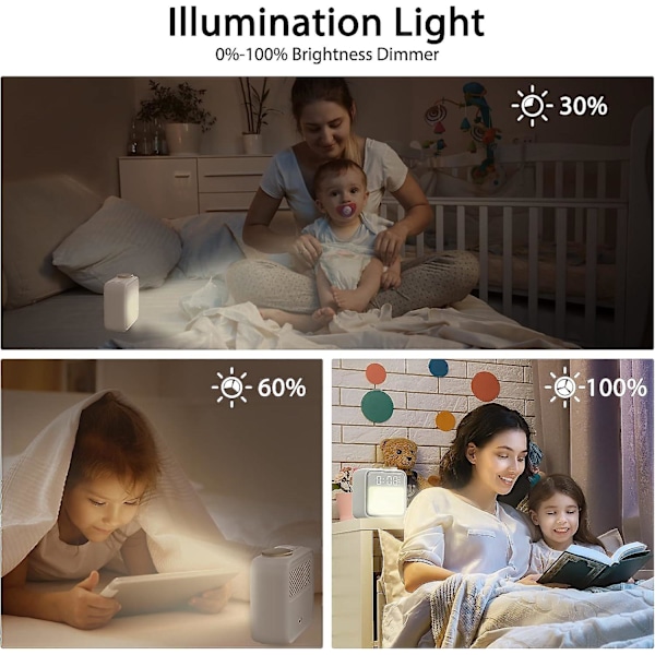 Solopgang Alarmur til Soveværelser Børn Teenagere Hatch Alarmur Vække Lys til Tunge Sovende Voksne Søvn Hjælp Dobbelt Alarm Snooze 6 Alarm Lyde 10 Farver