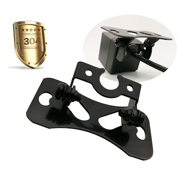 Universal Bil Bakkamera Monteringsfäste Svart Rostfritt Stål Hållare Fodral För Dvr/backspegel/backkamera 2 PCS