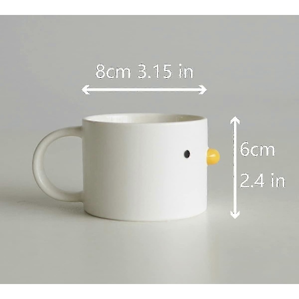 Sjov Kylling Kaffe Kop, Håndlavet Glaseret And Kande, Sikker Keramisk Mælk Latte Kopper