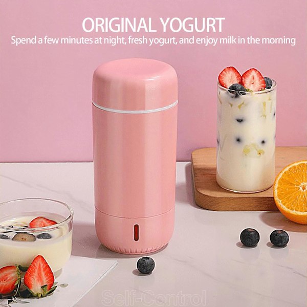 Yoghurtbeger Husholdnings Multifunksjonell Helautomatisk Mini Hjemmelaget Liten Bærbar Yoghurtmaskin FAN0616 Pink