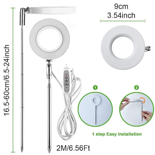 LED vækstlys til planter, 2-pak fuldspektret vækstlys 2 stk. lys 2 stk. lys 2pcs Lights 2pcs Lights