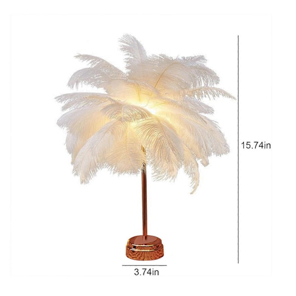 Fjeder Bordlampe Natlampe Batteridrevet LED Bordlampe Til Soveværelse Stue Fest Bryllup Midtpunkt Jul Valentinsdag WH