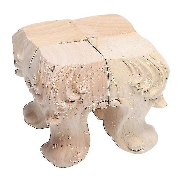 4 kpl Retro kodin huonekalujen jalat Pöydän jalat Eurooppalaistyyliset puusta veistetyt sohvan jalat