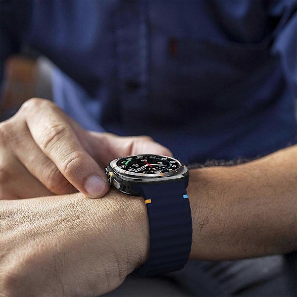Silikonarmband för Samsung Galaxy Watch Ultra 47mm Midnight Blue