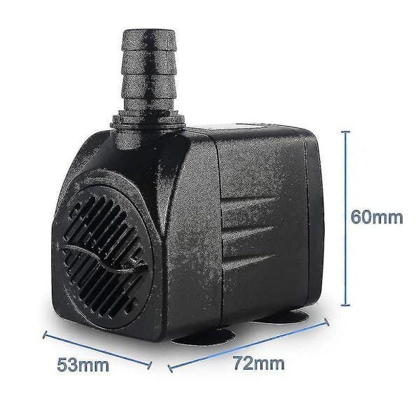 Dränkbar pump, vattenpump med fontänpump med 1,5 meter sladd - storlek 10w
