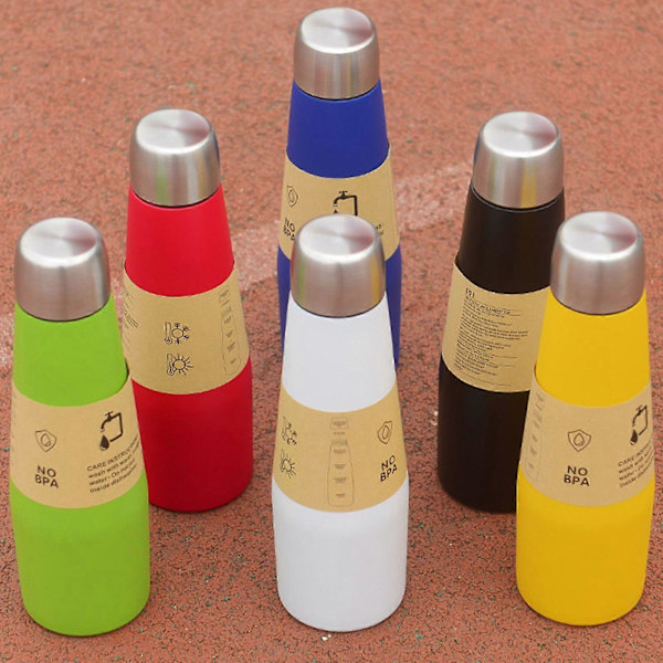2025 NYHET Gradient 304 Rostfritt Stål Jump Cup Läcksäker Isolerad Vattenflaska 532 ml (18 OZ). yellow