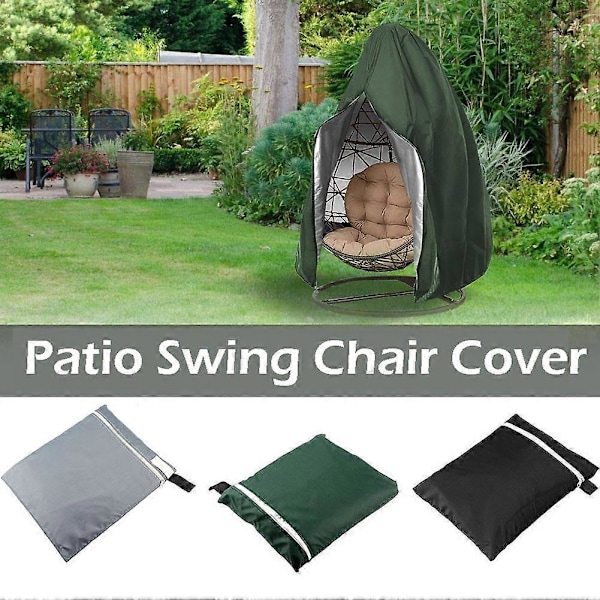 210D Överdrag för Hängande Uteplatsstol, Dammtätt och Vattentätt Skydd för Pod Swing Stol Grey 115x190CM