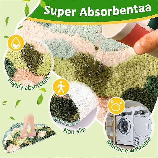 Söpö kylpyhuoneen matto Erittäin imukykyinen pehmeä mikrokuituinen kylpymatto Oven edusmatto WC:n kylpyammeen matto B