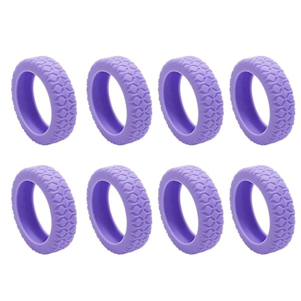 Matkalaukkujen pyöränsuojukset Silikoniset äänettömät suojukset useimpien 8 pyörivän pyörän matkalaukkuihin Purple 8pcs