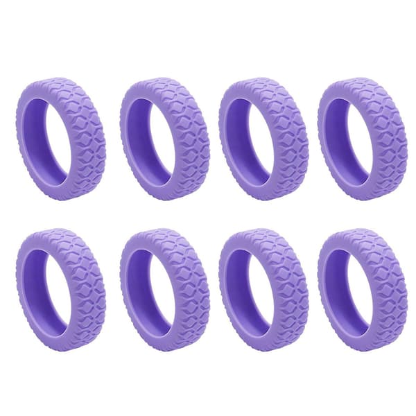 Resväskor Hjulskydd Silikon Tyst Skyddsskydd för Kabinväskor för De Flesta 8 Spinnerhjul Purple 8pcs