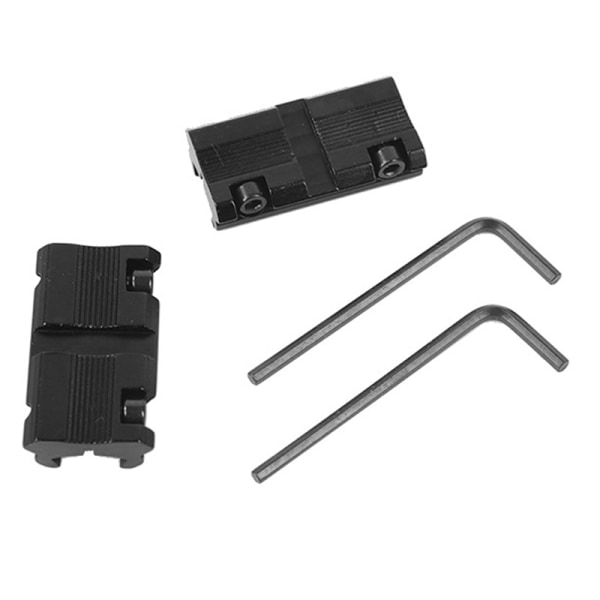 2 stk Taktisk Kikkert Adapter Montering Base 11mm Dovetail 20mm 2 stk