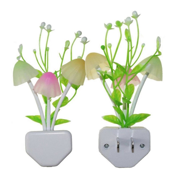 2-pack Romantisk Färgrik Sensor LED Svamp Nattlampa Vägglampa Heminredning