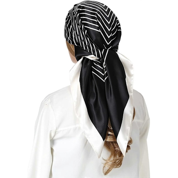 Huvudscarf i Silkesatin - Olaof Scarf för Kvinnor, Sova, Kvadratisk, Designer Bandana Olaof Scarf Style 3